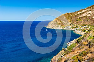 Sea in the Elba island near Chiessi, Italy