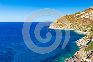 Sea in the Elba island near Chiessi, Italy