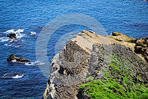 Sea-Eroded Terrain of Badouzi & x28;Daping Coastal& x29; in Zhongzheng District, Keelung, Taiwan.