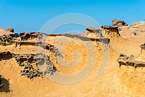 Sea-erosion rock formation in Yehliu Geopark, Taiwan