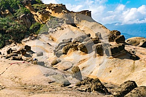 Sea-erosion rock formation in Yehliu Geopark, Taiwan