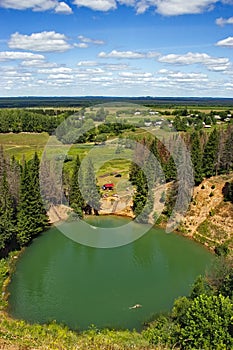 The Sea Eye lake in the Republic of Mari El.