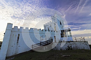 Sea facing facade of Point Lynas Lighthouse, Llaneilian, Anglesey