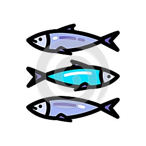 Sea fish vector simple icons