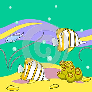 Sea fishes repeating pattern