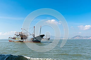 The sea and fishing boats