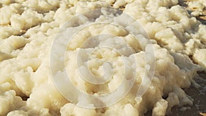 Sea Foam (aka Beach Foam, Ocean Foam or Spume) on a Sandy Beach on the Atlantic Coast of Portugal at