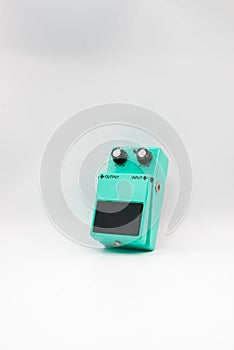 Sea foam green vintage guitar pedal