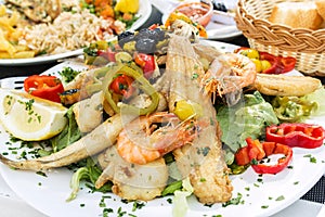 Sea food dish from Casablanca, Morocco photo