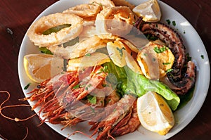 Sea food plate