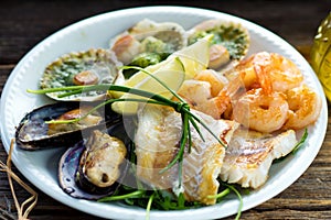 Sea food plate