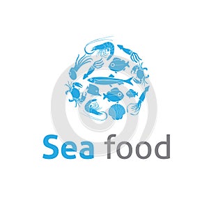 Sea food Restaurants logo vector template