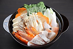 Sea food sumo wrestler hot pot