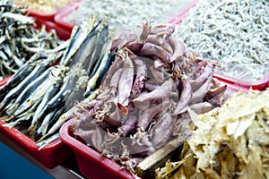 Sea food of Traditional fishing market