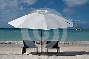 Sea front view in St Martin, Dutch Caribbean