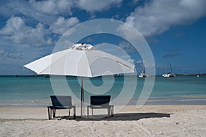 Sea front view in St Martin, Dutch Caribbean