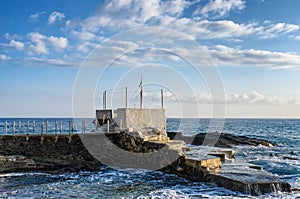 At the sea in Genoa Nervi