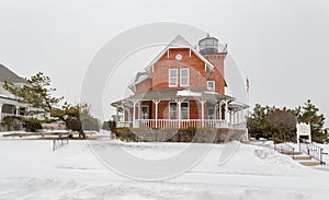 Sea Girt Lighthouse in the Snow