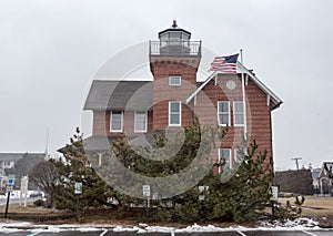 Sea Girt Lighthouse in the Snow photo