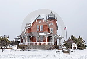 Sea Girt Lighthouse in the Snow photo