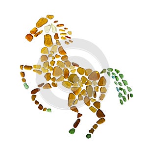 Sea glass horse