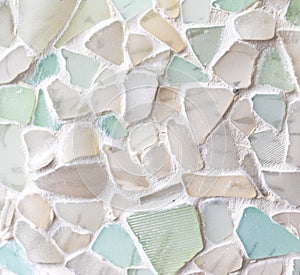 Sea glass pattern, ocean glass mosaic, background which is colourful yet a lifestyle