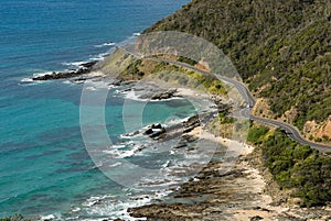 Sea by Great Ocean Road in Victoria, Australia photo