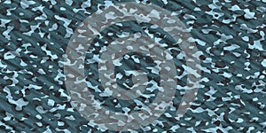 Sea Green Blue Army Camouflage Background.