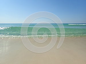 Sea Green Wave Breaking on Panama City Beach