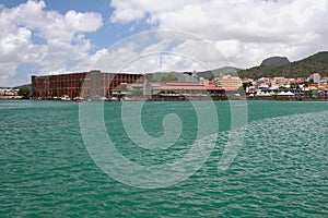 Sea gulf and city. Port Louis, Mauritius