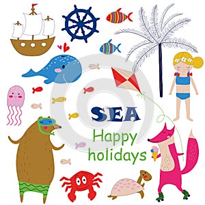 Sea holidays background