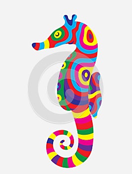 Sea horse colorfully