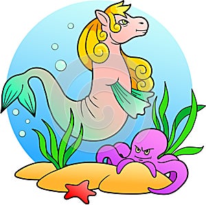 Sea horse swim