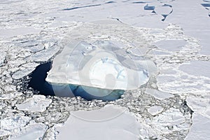 Sea ice on Antarctica