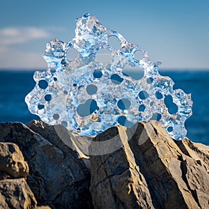 Sea ice with intriguing geometrical shape