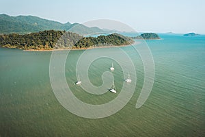 Sea and island scenery in the early morning