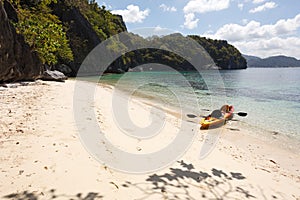 Sea kayak at the beach