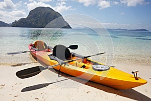 Sea kayak at the beach