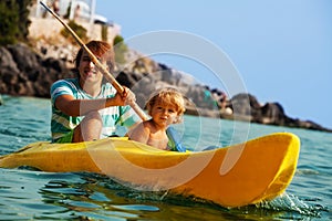 Sea kayaking with children