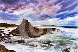 Sea Kiama 1 Rock North Clouds