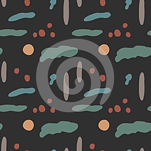 Sea lake flat grey abstract seamless pattern