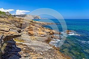 sea ??and land of the Portuguese region of Algarve, end or beginning of the Vincentian coast photo