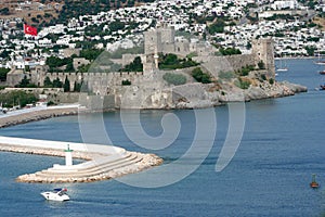 Sea landscape and homes at Bodrum