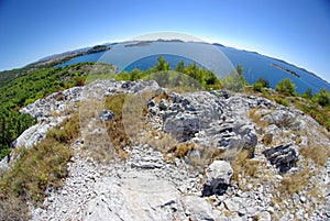 Sea landscape with islands - fish eye photo