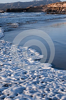 Sea landscape. mountain and beach