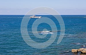 Sea landscape with ship