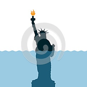 Sea level is rising around Statue of Liberty