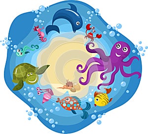 Sea life card