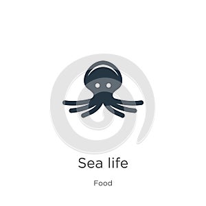 Sea life icon vector. Trendy flat sea life icon from food collection isolated on white background. Vector illustration can be used