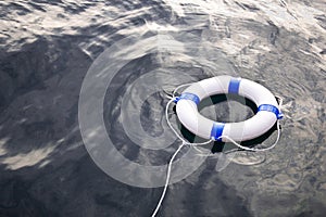 Sea life saver float on the sea